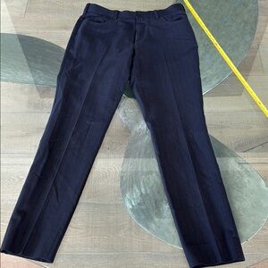 Mark Pomerantz Navy Pinstripe Trousers